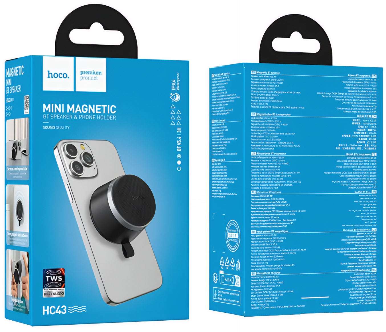 Φορητό Ηχείο Bluetooth HOCO HC43 Mini Magnetic, 8W, TWS, Μαύρο