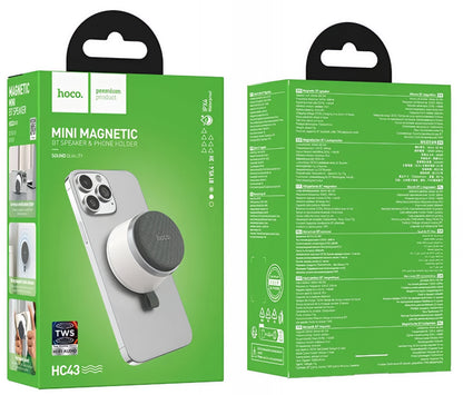 Φορητό Ηχείο Bluetooth HOCO HC43 Mini Magnetic, 8W, TWS, Λευκό