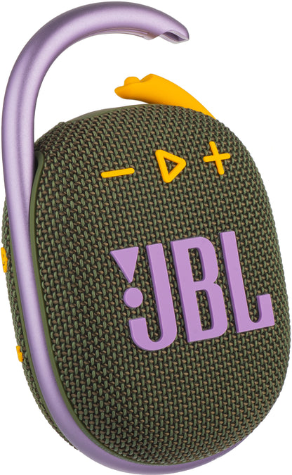 Φορητό ηχείο Bluetooth JBL Clip 4, 5W, επαγγελματικός ήχος, αδιάβροχο, πράσινο JBLCLIP4GRN