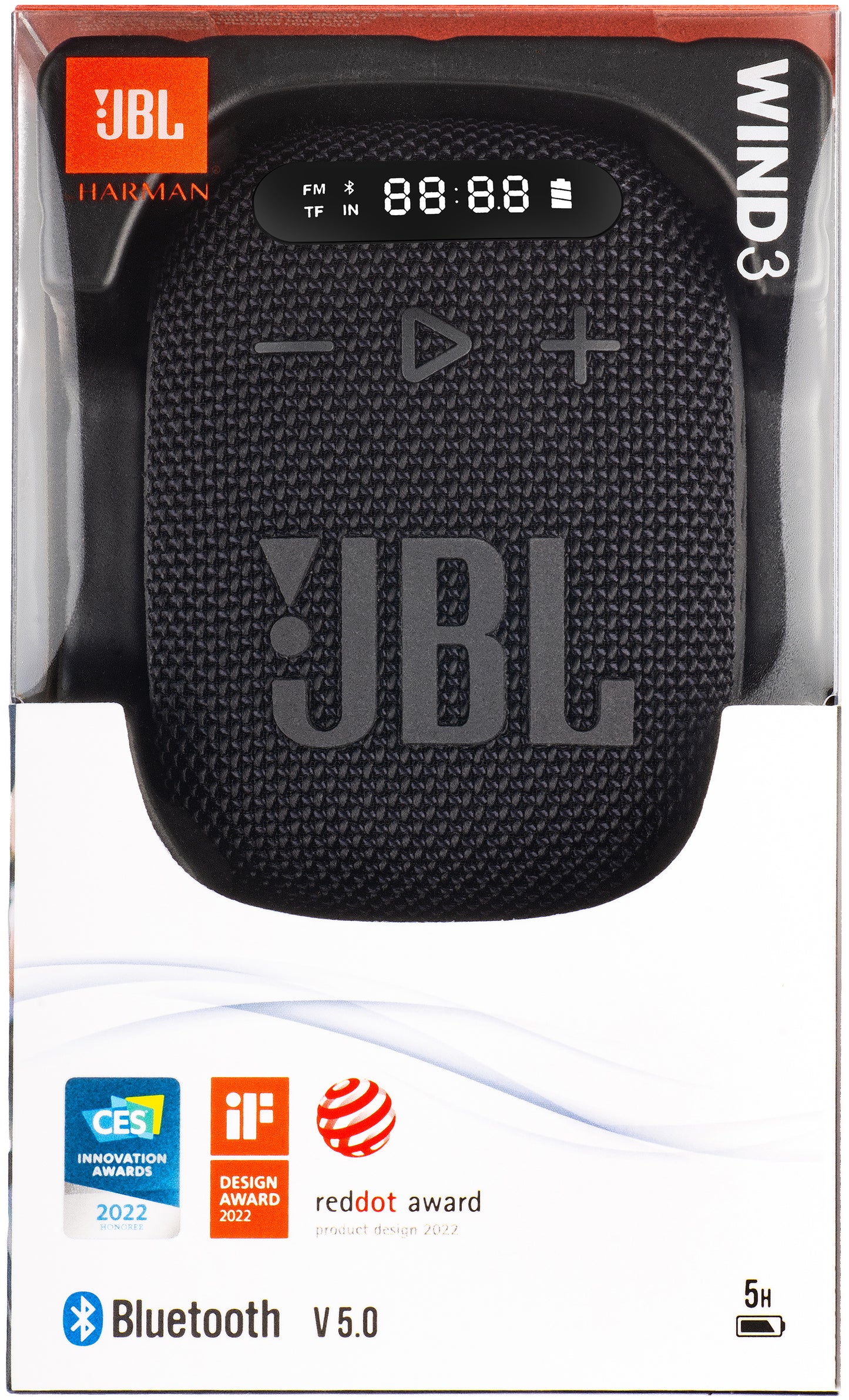 Φορητό Ηχείο Bluetooth JBL Wind 3, 5W, Αδιάβροχο, Μαύρο JBLWIND3