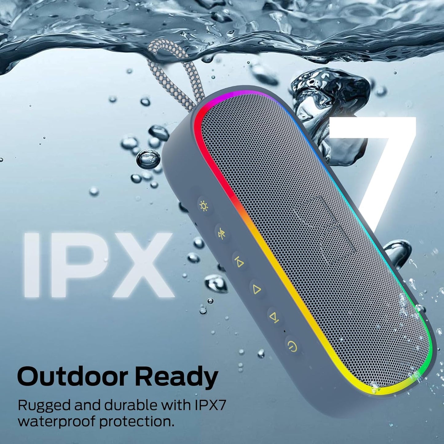 Φορητό Ηχείο Bluetooth Monster S150 Plus, 40W, TWS, RGB, Αδιάβροχο, Μπλε