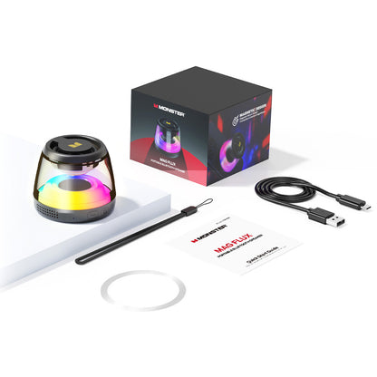 Φορητό Ηχείο Bluetooth Monster Mag Flux, 5W, TWS, RGB, Μαύρο