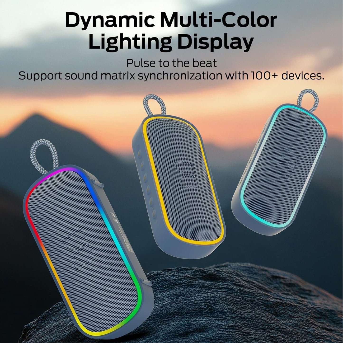 Φορητό Ηχείο Bluetooth Monster S150 Plus, 40W, TWS, RGB, Αδιάβροχο, Μπλε