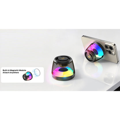 Φορητό Ηχείο Bluetooth Monster Mag Flux, 5W, TWS, RGB, Μαύρο