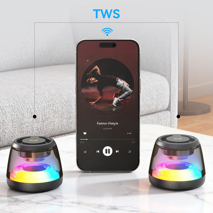 Φορητό Ηχείο Bluetooth Monster Mag Flux, 5W, TWS, RGB, Μαύρο
