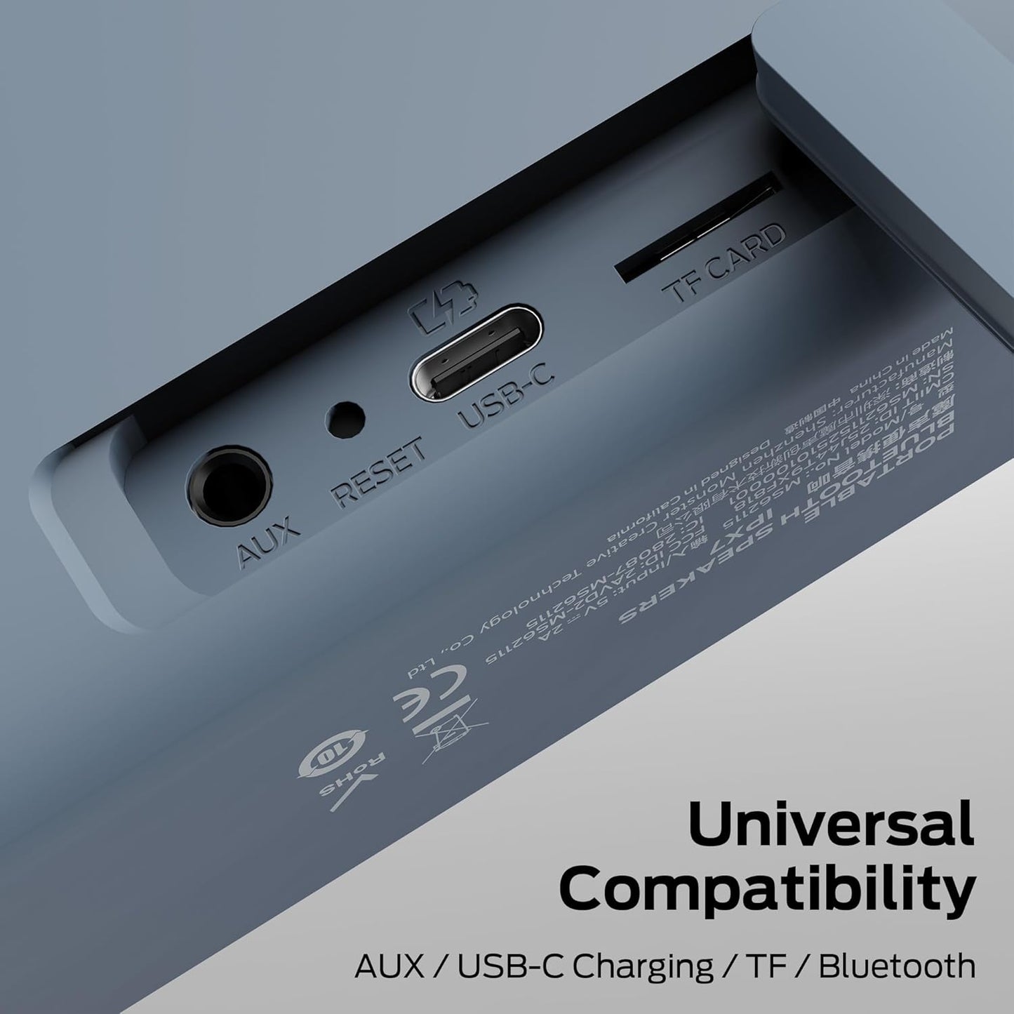 Φορητό Ηχείο Bluetooth Monster S150 Plus, 40W, TWS, RGB, Αδιάβροχο, Ανοιχτό Κρεμ