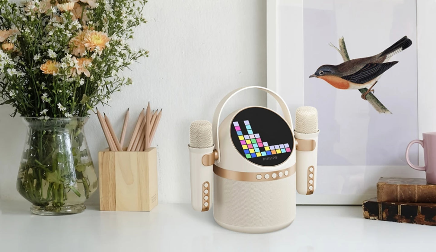 Φορητό Ηχείο Bluetooth Philips, 10W, Καραόκε, Μπεζ TAS2509WT/00