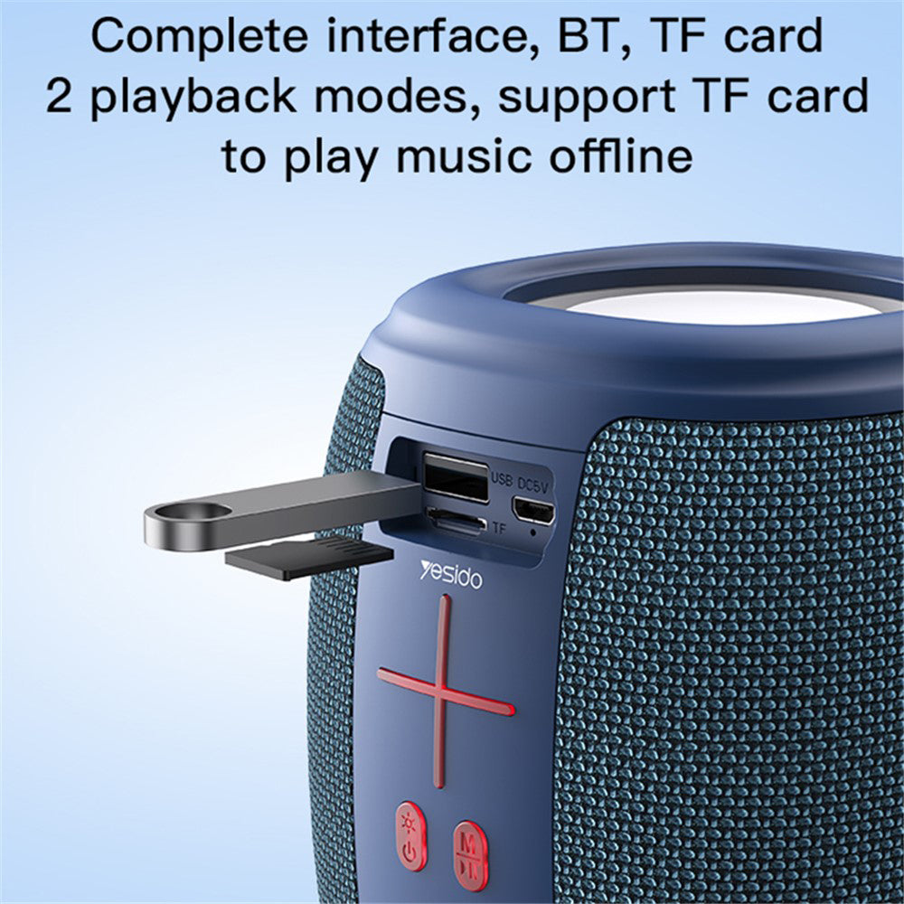 Φορητό Ηχείο Bluetooth Yesido YSW14, 5W, RGB, Μπλε