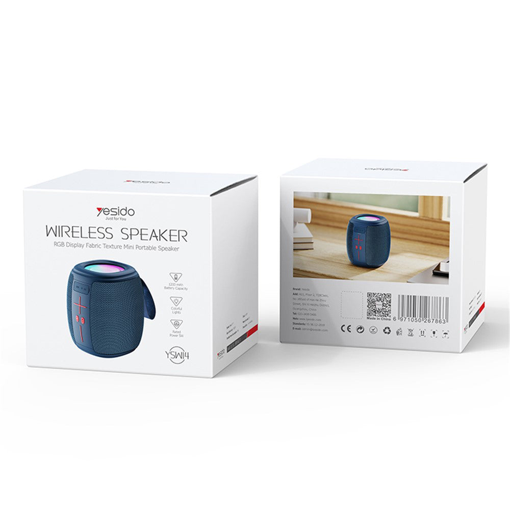 Φορητό Ηχείο Bluetooth Yesido YSW14, 5W, RGB, Μπλε