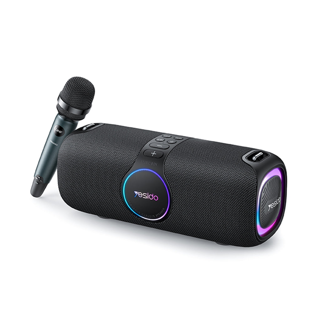 Ηχείο Bluetooth Yesido YSW21 Karaoke, 120W, RGB, Αδιάβροχο, Μαύρο