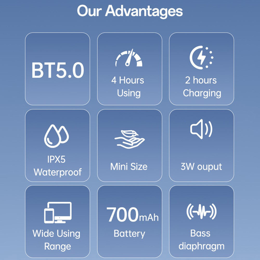 Ηχείο Bluetooth Yesido YSW30, 3W, Αδιάβροχο, Μαύρο