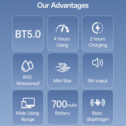 Ηχείο Bluetooth Yesido YSW30, 3W, Αδιάβροχο, Μαύρο