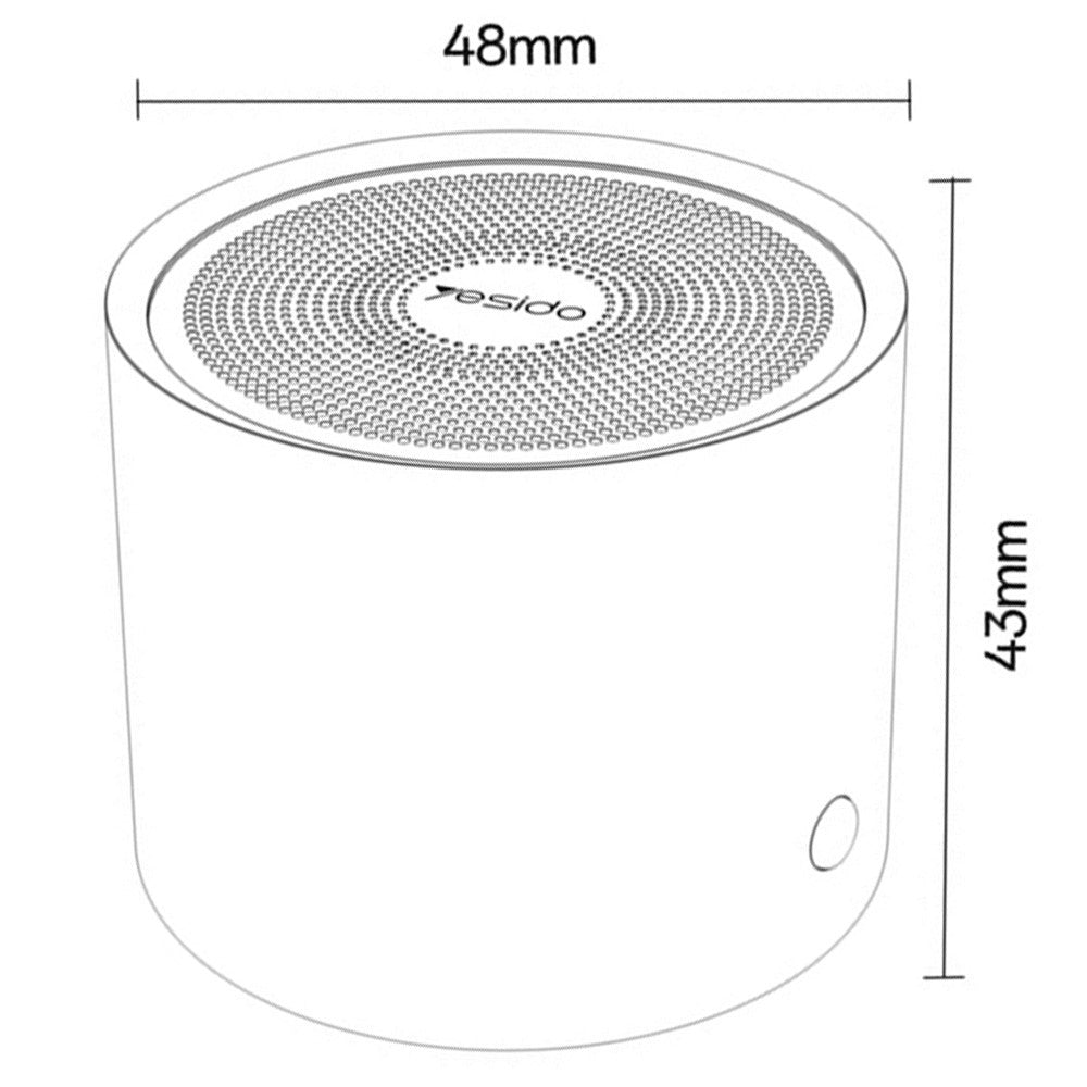 Ηχείο Bluetooth Yesido YSW30, 3W, Αδιάβροχο, Μαύρο