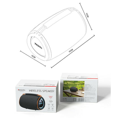 Yesido YSW39 Portable Bluetooth Speaker, 20W, TWS, RGB, Black