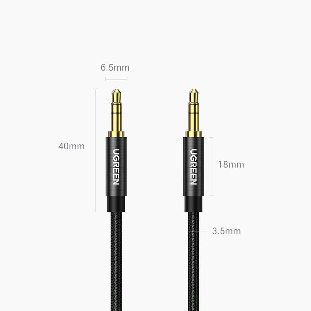 Καλώδιο Ήχου 3.5mm - 3.5mm UGREEN AV112, 1m, Μαύρο