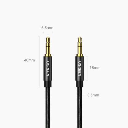 Καλώδιο Ήχου 3.5mm - 3.5mm UGREEN AV112, 1m, Μαύρο