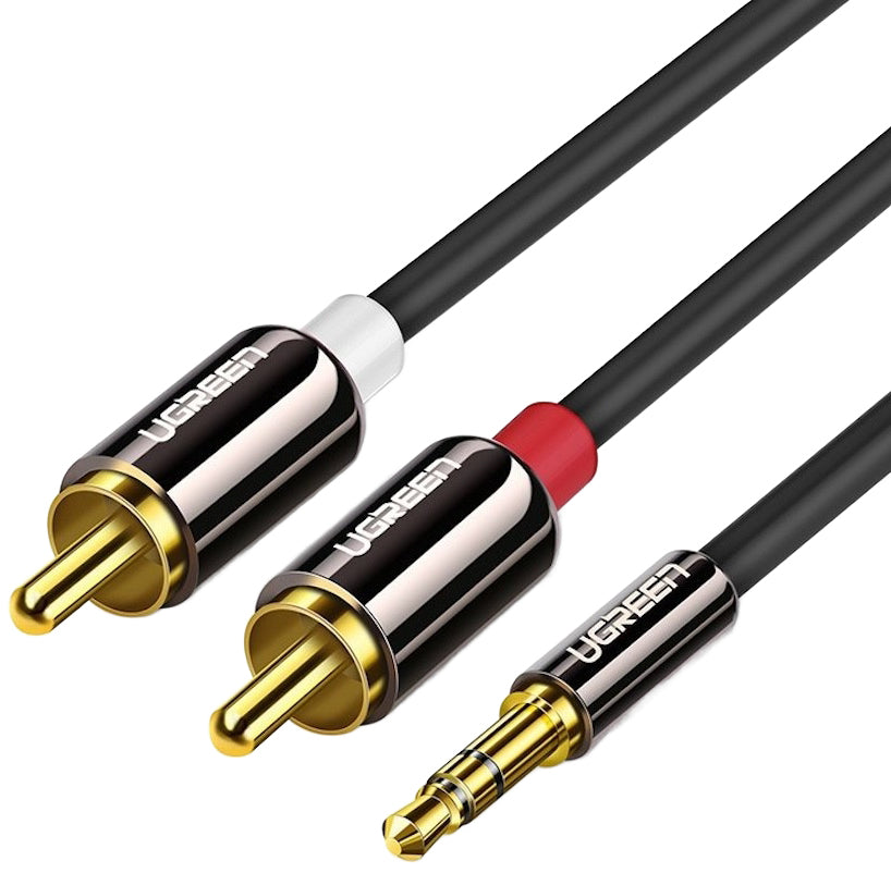 Καλώδιο Ήχου 3.5mm - 2 x RCA UGREEN AV116, 5m, Μαύρο