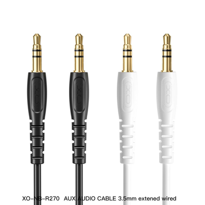 Καλώδιο Ήχου 3.5mm - 3.5mm XO Design NB-R270, 1m, Λευκό