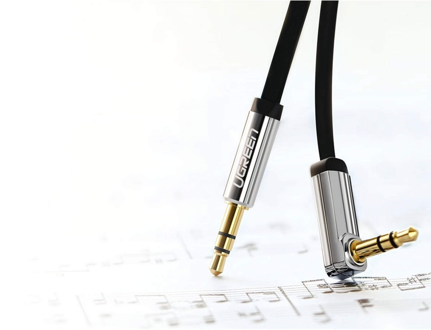 Καλώδιο Ήχου 3.5mm - 3.5mm UGREEN AV119 Angled, 3m, Μαύρο