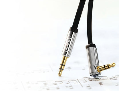 Καλώδιο Ήχου 3.5mm - 3.5mm UGREEN AV119 Angled, 3m, Μαύρο