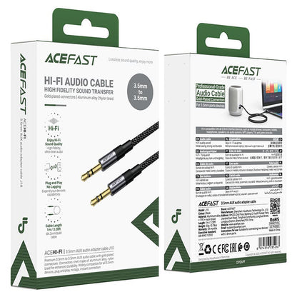 Audio Cable 3.5mm - 3.5mm Acefast J10, 1m, Black