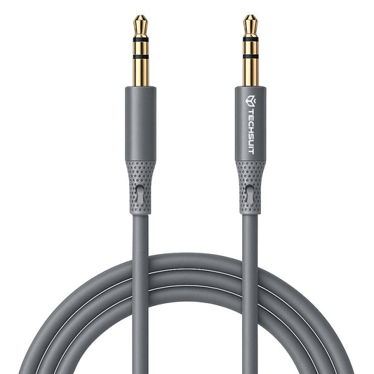 Audio Cable 3.5mm - 3.5mm Techsuit AC3 SoundFlex, 1m, Grey