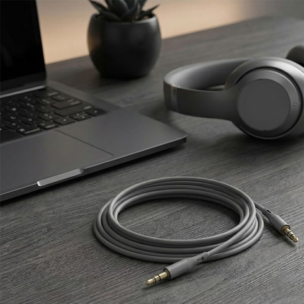 Καλώδιο Ήχου 3.5mm - 3.5mm Techsuit AC3 SoundFlex, 1m, Γκρι
