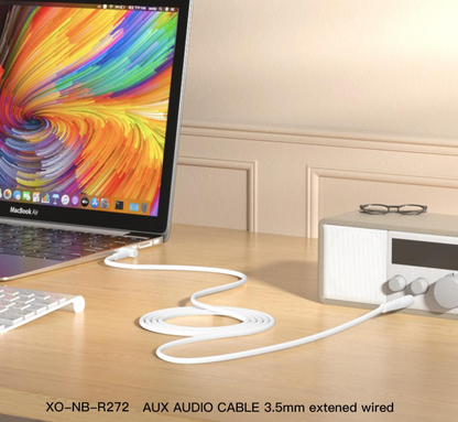 Καλώδιο Ήχου 3.5mm - 3.5mm XO Design NB-R272, 1m, Μαύρο