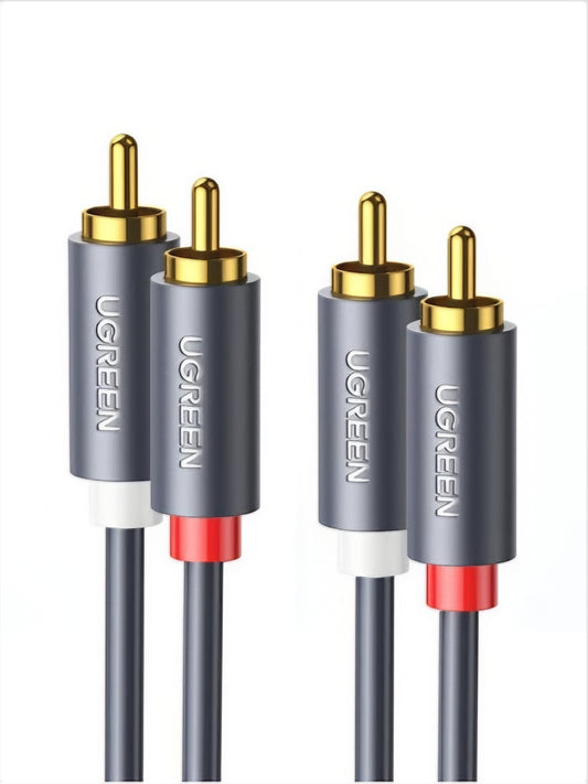 Καλώδιο Ήχου UGREEN AV104, 2 x RCA - 2 x RCA, 3m, Μαύρο