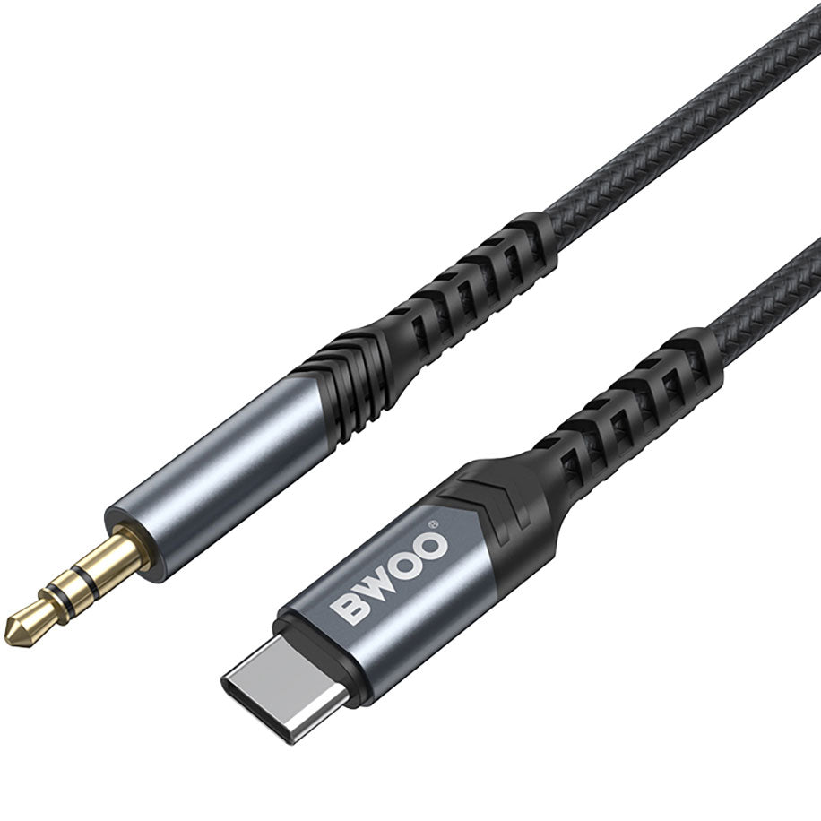 Καλώδιο ήχου USB-C - 3.5mm BWOO BO-AUX066, 1.2m, Μαύρο 