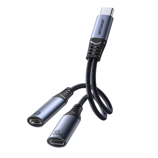 Καλώδιο Ήχου USB-C - 2 x USB-C Joyroom SY-C03, 0.14m, Μαύρο
