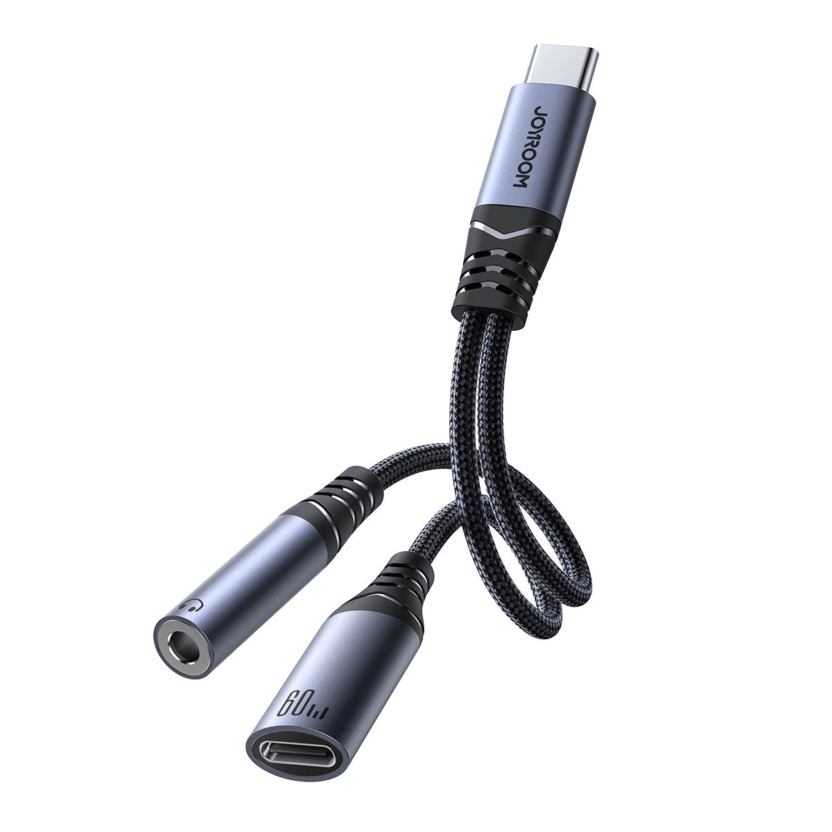 Καλώδιο Ήχου USB-C - 3.5mm / USB-C Joyroom SY-C02, 0.14m, Μαύρο