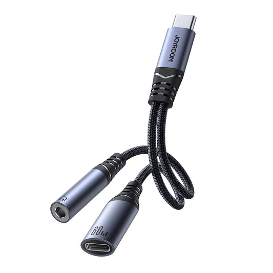Καλώδιο Ήχου USB-C - 3.5mm / USB-C Joyroom SY-C02, 0.14m, Μαύρο