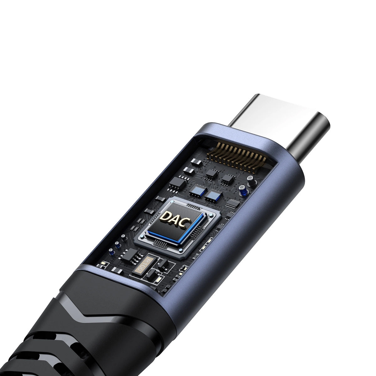 Καλώδιο Ήχου USB-C - 3.5mm / USB-C Joyroom SY-C02, 0.14m, Μαύρο