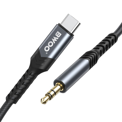 Καλώδιο ήχου USB-C - 3.5mm BWOO BO-AUX066, 1.2m, Μαύρο 