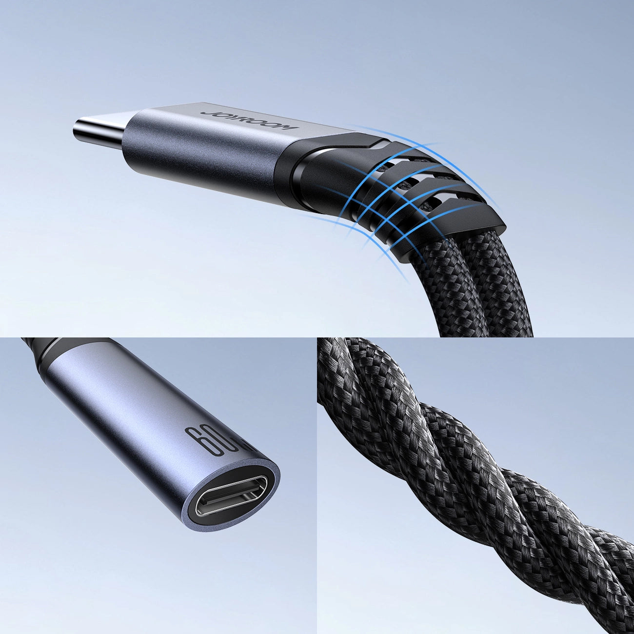Καλώδιο Ήχου USB-C - 3.5mm / USB-C Joyroom SY-C02, 0.14m, Μαύρο