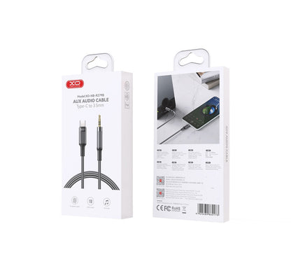 Καλώδιο Ήχου USB-C - 3.5mm XO Design NB-R279B, 1m, Μαύρο