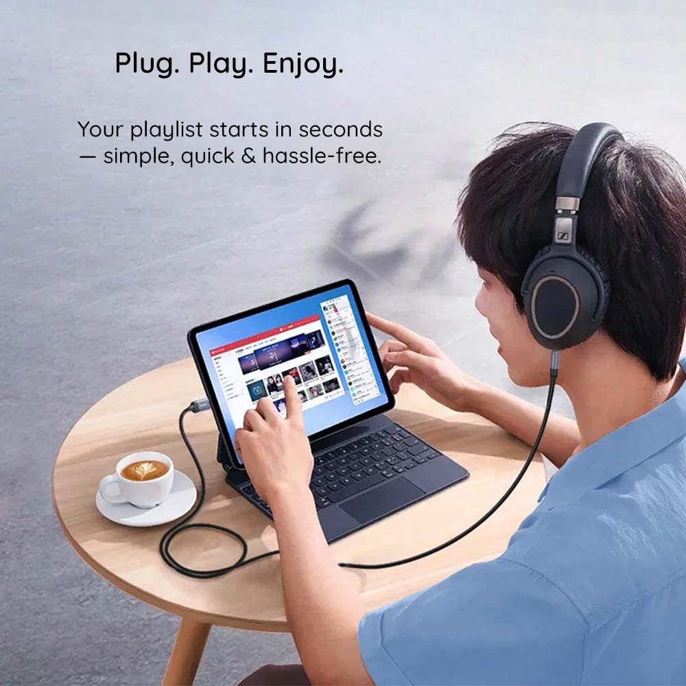 Καλώδιο Ήχου USB-C - 3.5mm Techsuit AC16 NexaSound, 1m, Γκρι