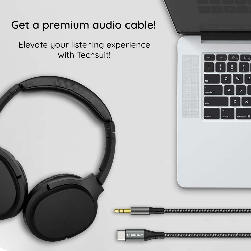 Καλώδιο Ήχου USB-C - 3.5mm Techsuit AC16 NexaSound, 1m, Γκρι