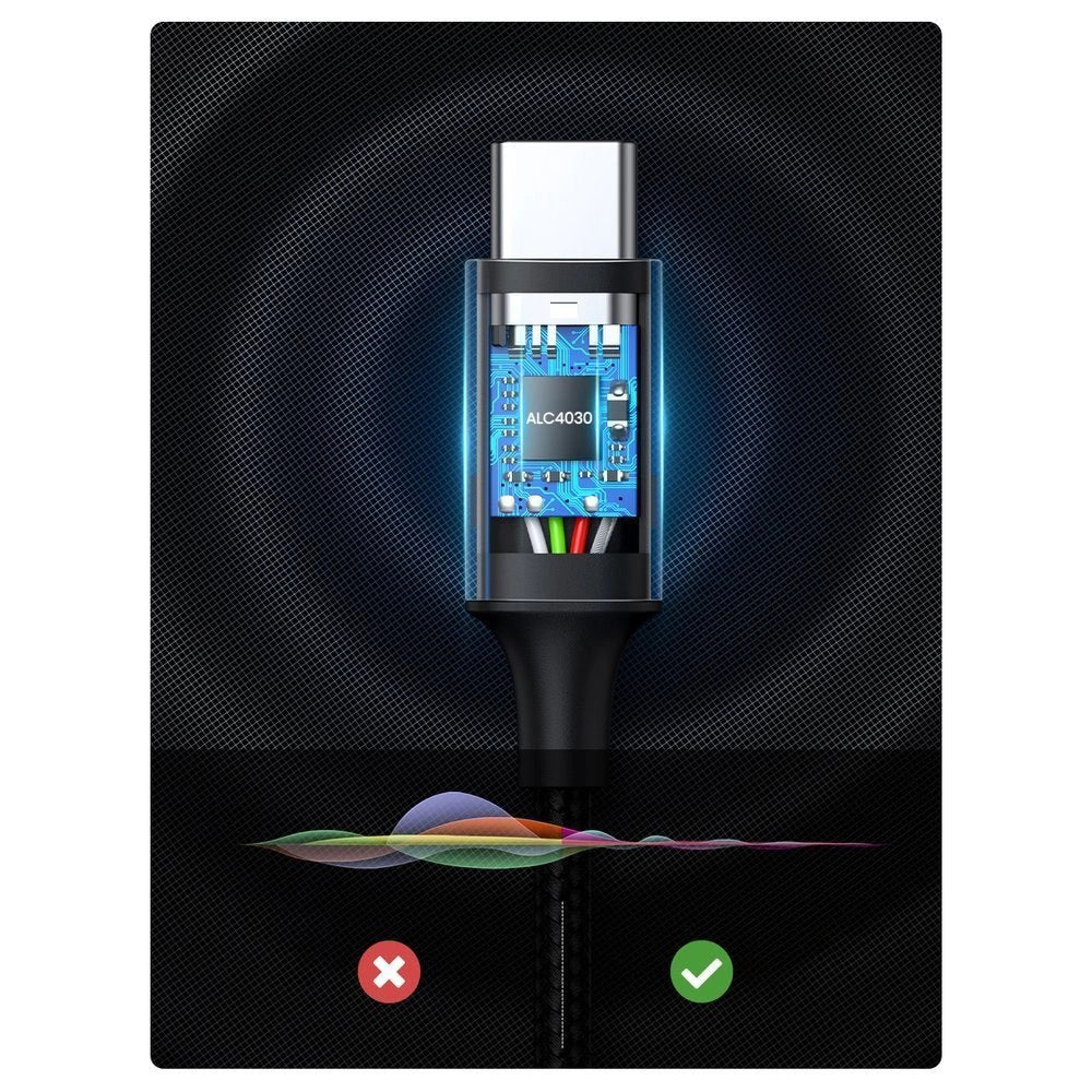 Καλώδιο Ήχου USB-C - 3.5mm UGREEN CM450 (20192), 1μ, Γκρι