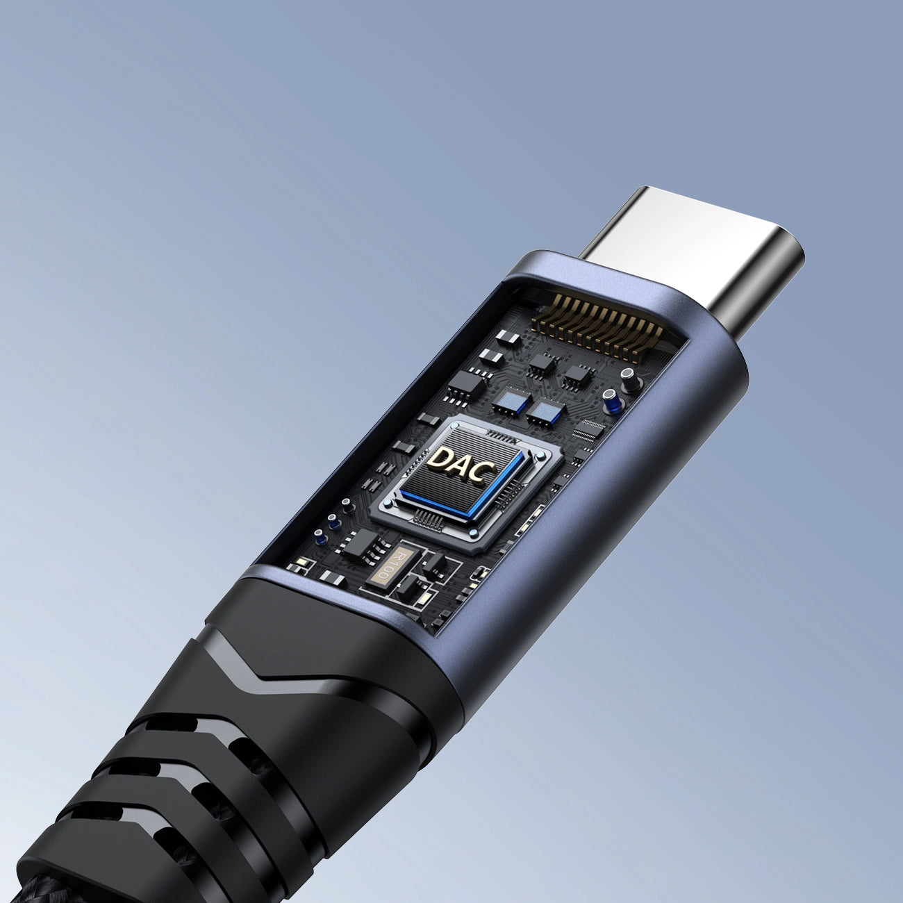 Καλώδιο Ήχου USB-C - 3.5mm / USB-C Joyroom SY-C02, 0.14m, Μαύρο
