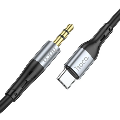 Καλώδιο Ήχου USB-C - 3.5mm HOCO UPA22, 1m, Μαύρο