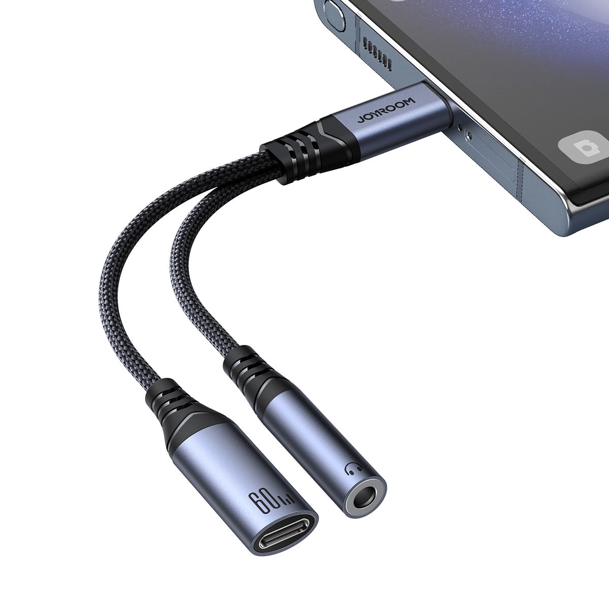 Καλώδιο Ήχου USB-C - 3.5mm / USB-C Joyroom SY-C02, 0.14m, Μαύρο