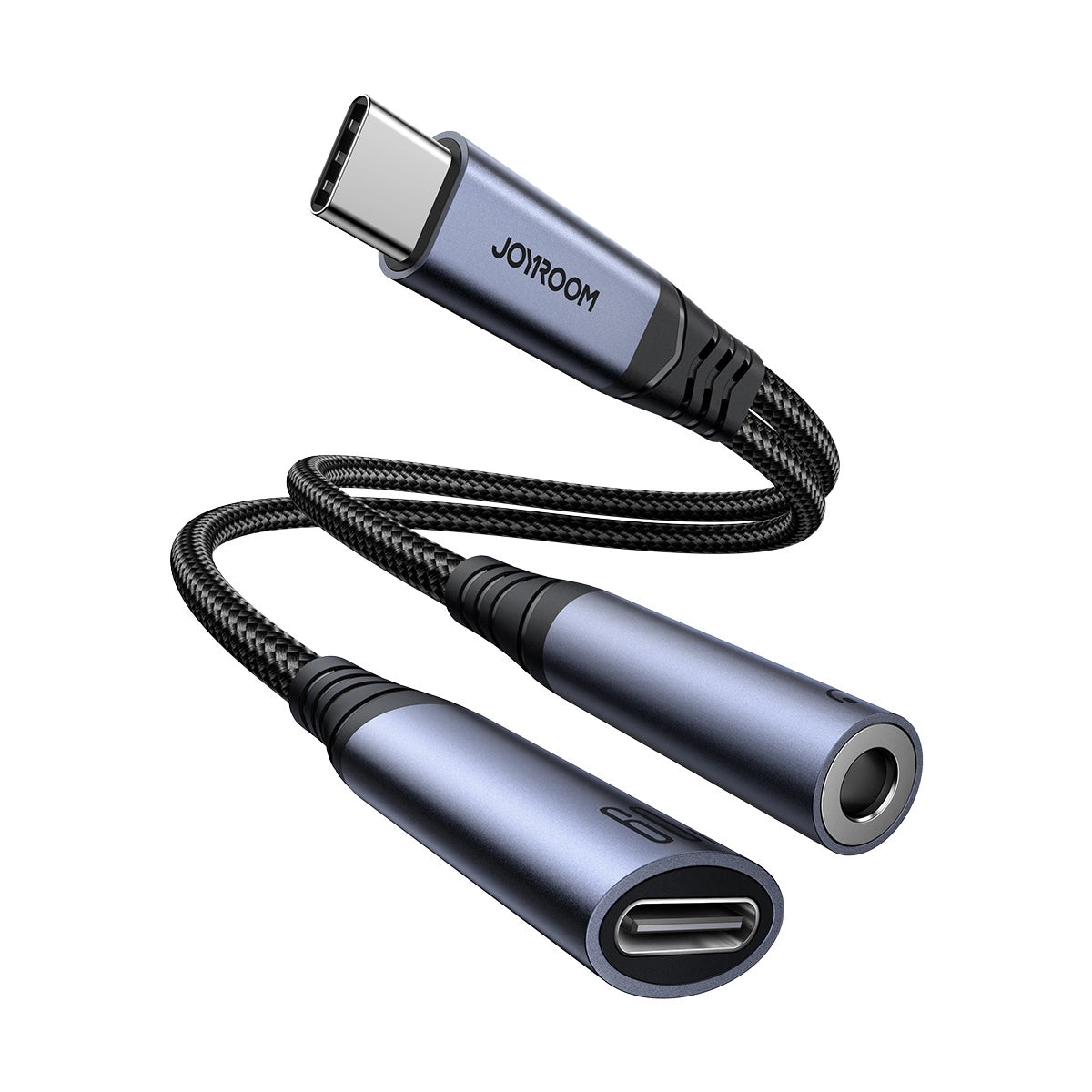 Καλώδιο Ήχου USB-C - 3.5mm / USB-C Joyroom SY-C02, 0.14m, Μαύρο
