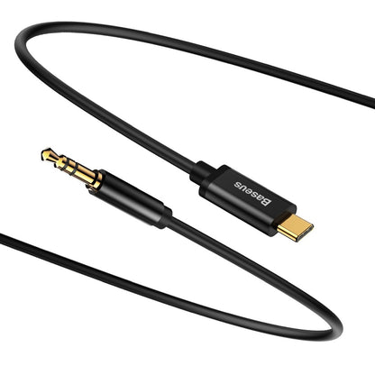 Καλώδιο ήχου USB-C - 3.5mm Baseus Yiven Yiven M01, 1.2m, Μαύρο CAM01-01