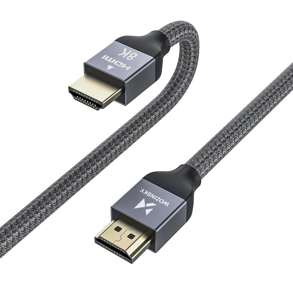 WZK Καλώδιο βίντεο Ultraboost, HDMI - HDMI, 8K, 1m, γκρι WHDMI-10 WHDMI-10