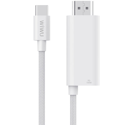 Καλώδιο ήχου και βίντεο USB-C - HDMI WiWu Wi-PS001, 1.8m, λευκό