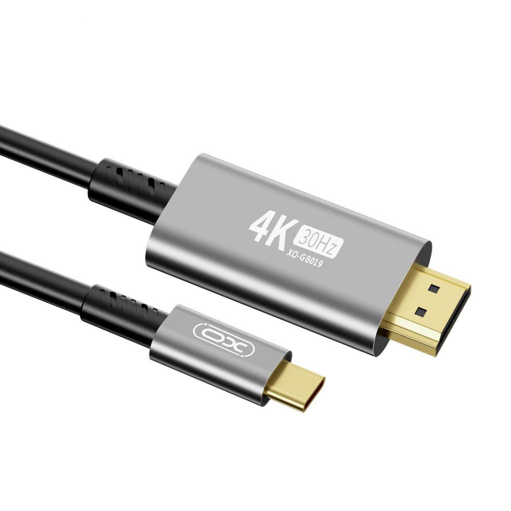 Καλώδιο Ήχου και Βίντεο USB-C - HDMI XO Design GB019, 1.8m, Μαύρο
