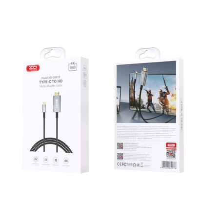 Καλώδιο Ήχου και Βίντεο USB-C - HDMI XO Design GB019, 1.8m, Μαύρο