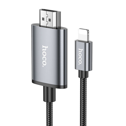 Καλώδιο Ήχου και Βίντεο Lightning - HDMI HOCO UA27, 2m, Γκρι